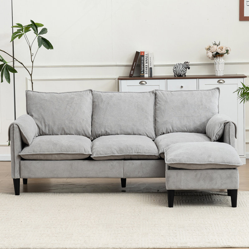 Canapé convertible polyvalent avec rangement pour divers espaces et conforts, Beige