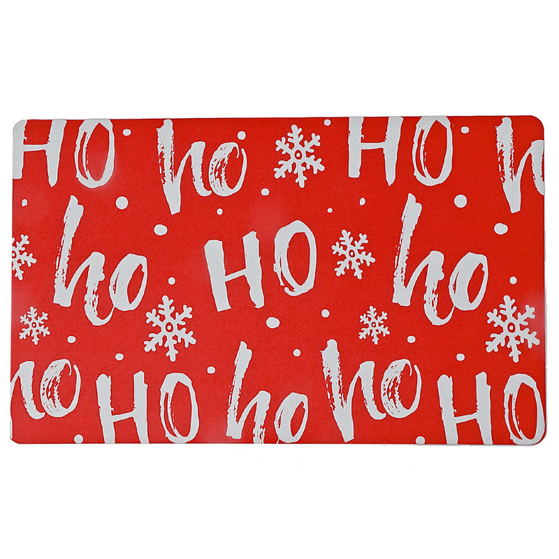 Tapis en caoutchouc imprimé (Ho Ho Ho)