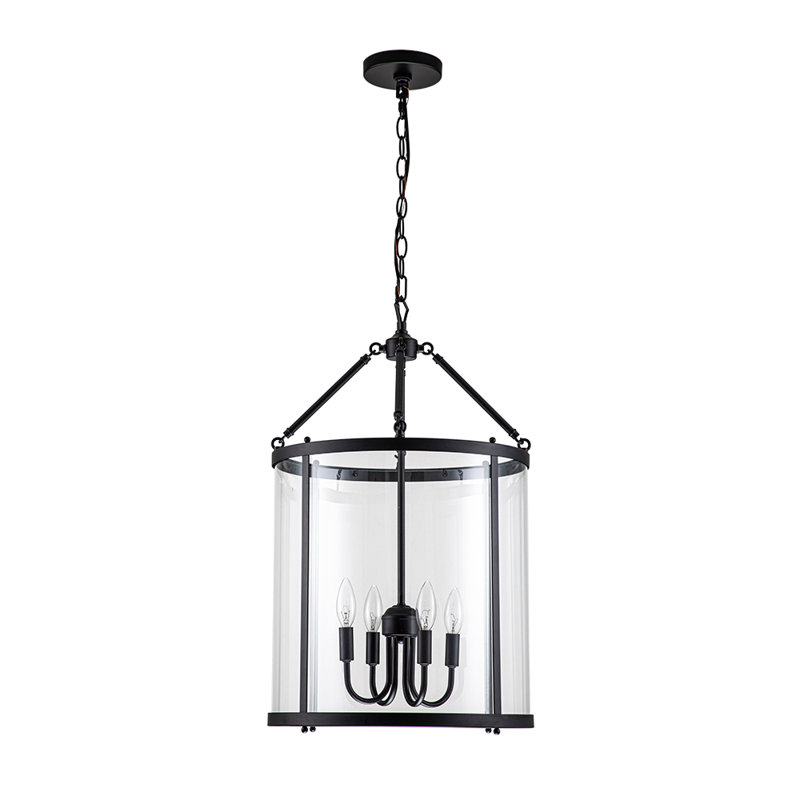 4 - Light Lantern Glass Chandelier