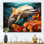 «Dolphin Marine Symphony Geometric - Dolphin», art mural