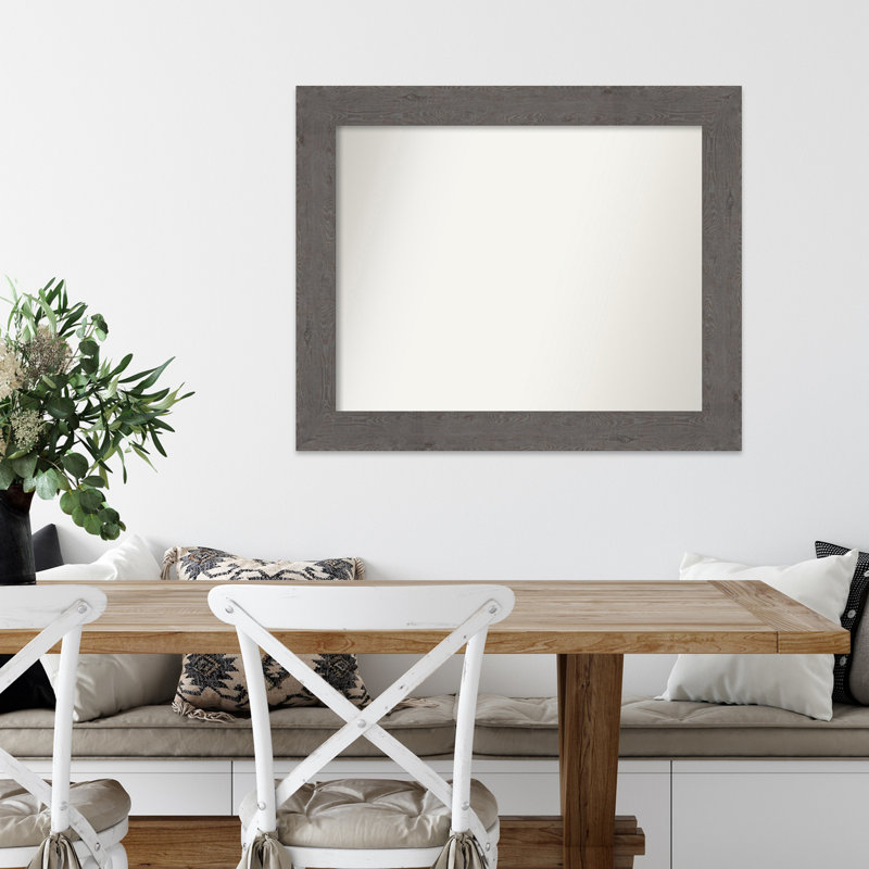 Lilli-Grace Wood Flat Wall Mirror, 27" H x 33" W
