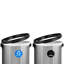 Poubelle de recyclage en acier inoxydable 17 gallons et compost poubelle avec couvercle pivotant