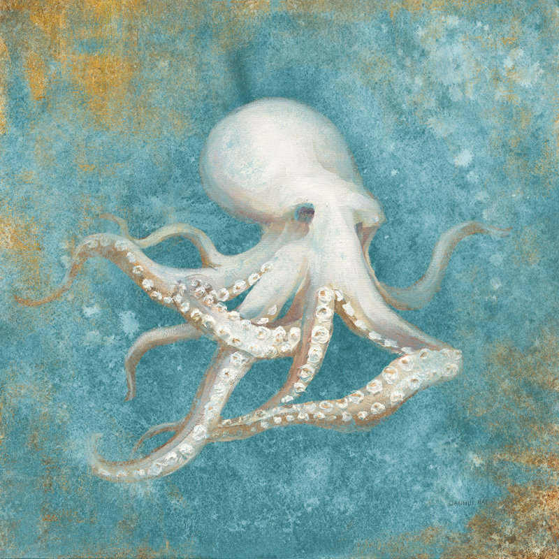 Treaures From The Sea V Aqua, H 36 po x l 36 po