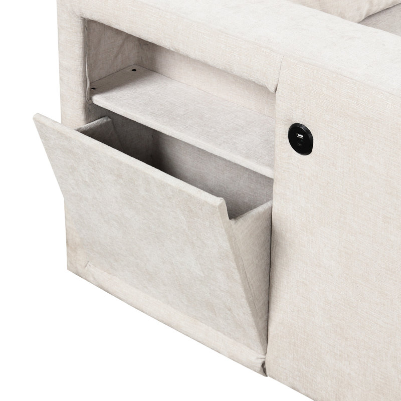 Comfortable L-Shaped Modular With Storage And Features, For Multiple Settings Practical Ports, Ideal Different Rooms