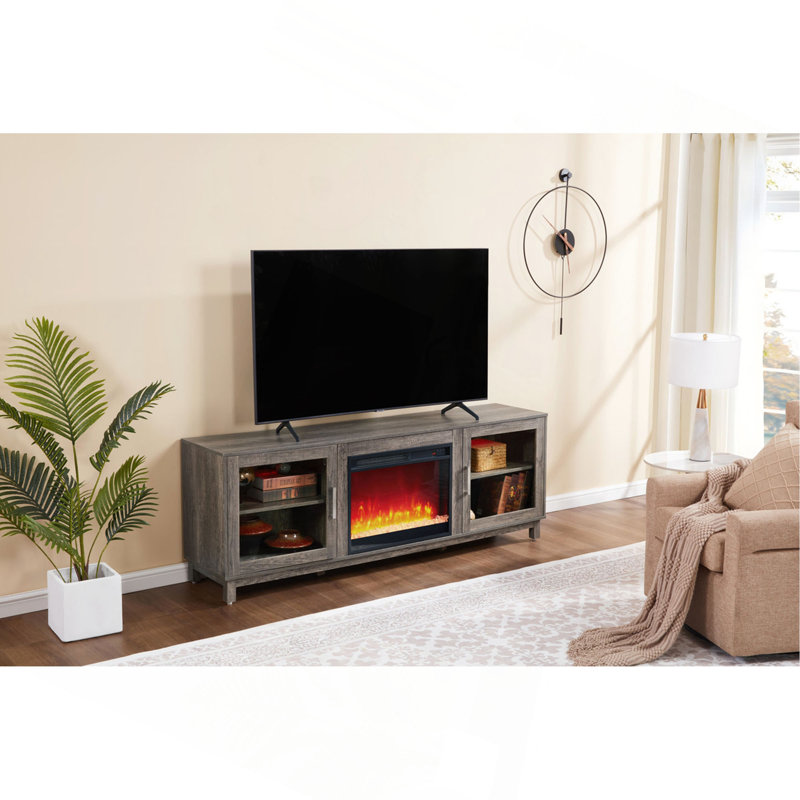 Meuble télé 70 po avec foyer et chauffage Sestrières