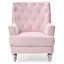 Charmant fauteuil traditionnel à accoudoirs ronds
