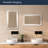 Brushed Nickel Polystyrene Rectangular Framed Beveled Mirror-541599872