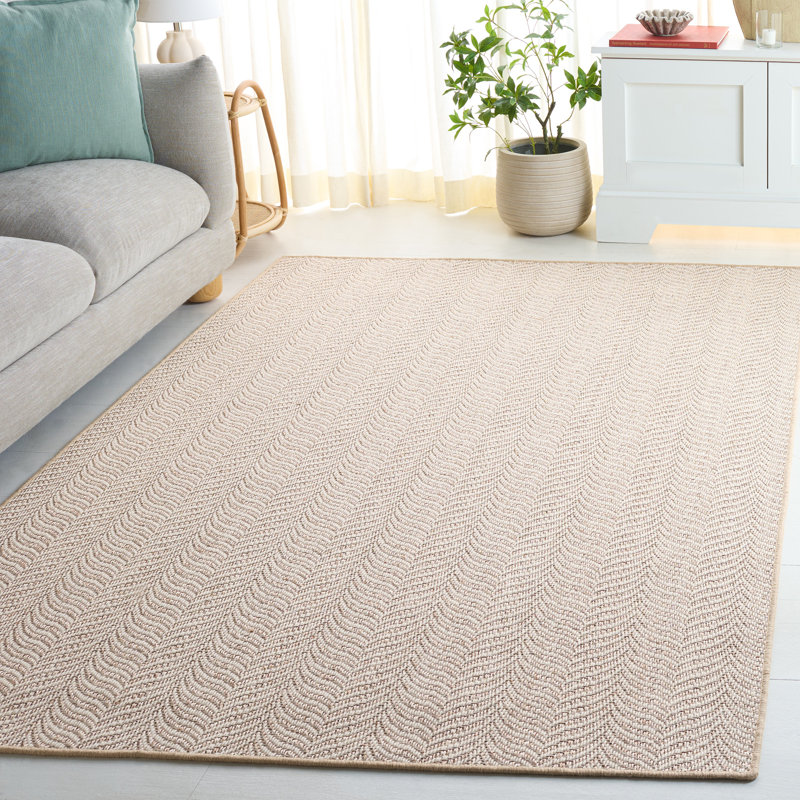 Palm Beach 330 70% Sisal; 20% Wool; 10% Latex Chevron Rug, Rectangle 5' x 8'