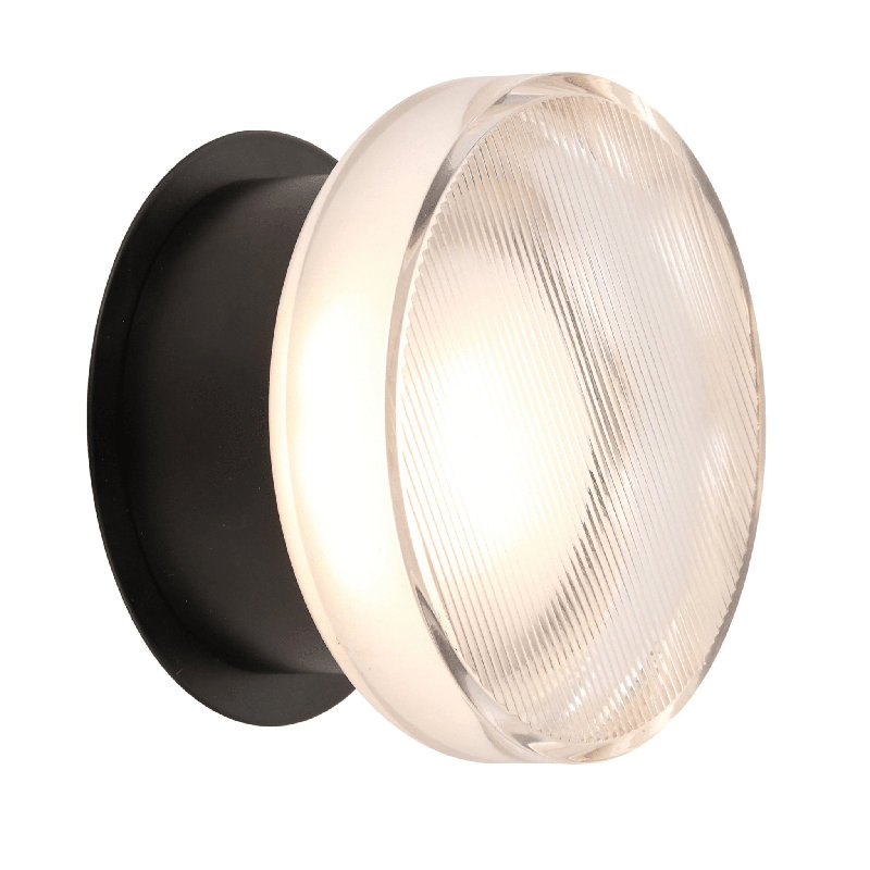 Lunox Black LED Wall Sconce, Matte Black