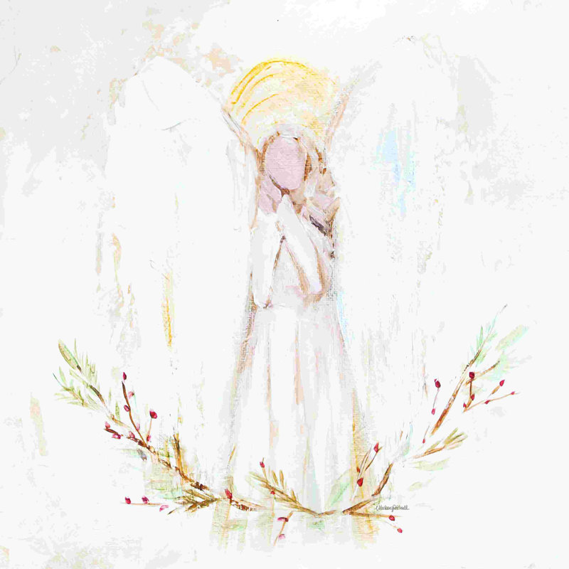 «Ivory Angel» par Mackenzie Kissell - impression sur toile tendue, H 12 po x l 12 po