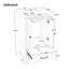 Meuble-lavabo de 20 po avec lavabo, armoire de salle de bain avec deux portes, butoir de porte magnétique et patins réglables, tiroir, noir