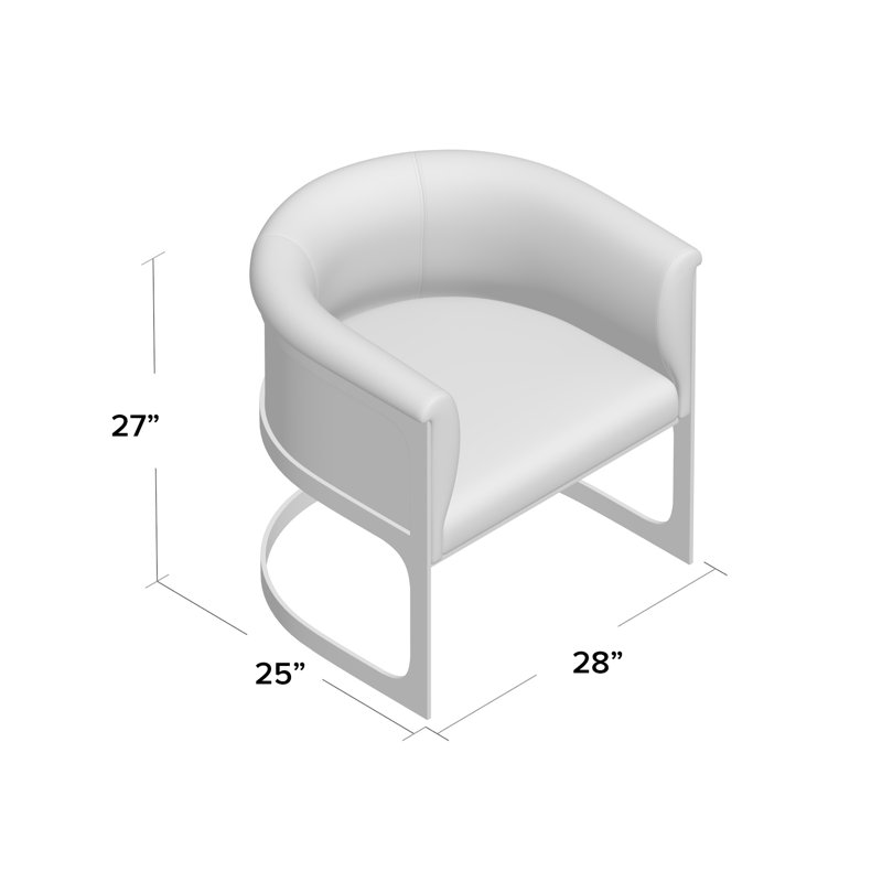 Regan Barrel Chair w/Hair-on-Hide, Antique Gunmetal/Gray