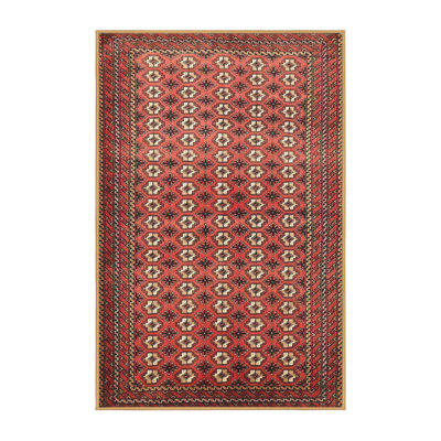 Tapis traditionnel rouge / beige