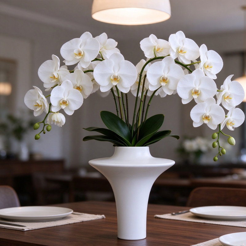 Ceramic Vase For Home Decor, White