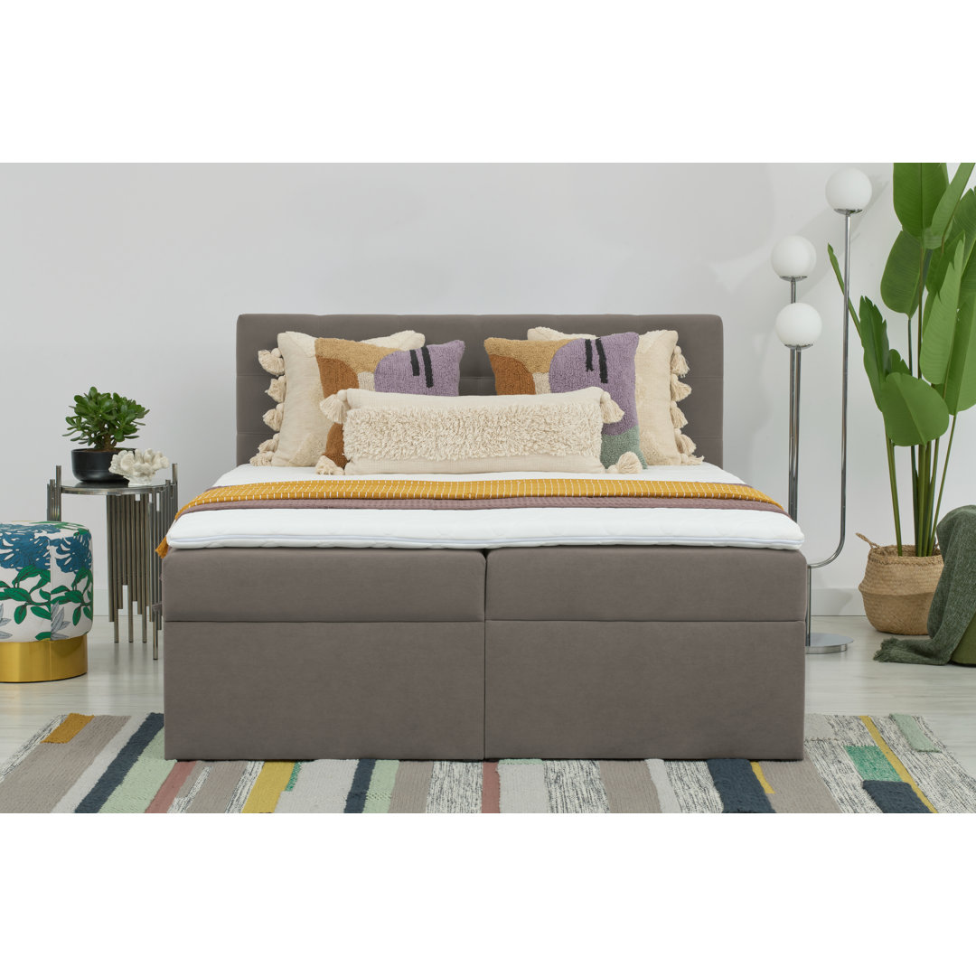 Boxspringbett Gettys mit Topper und Bettkasten