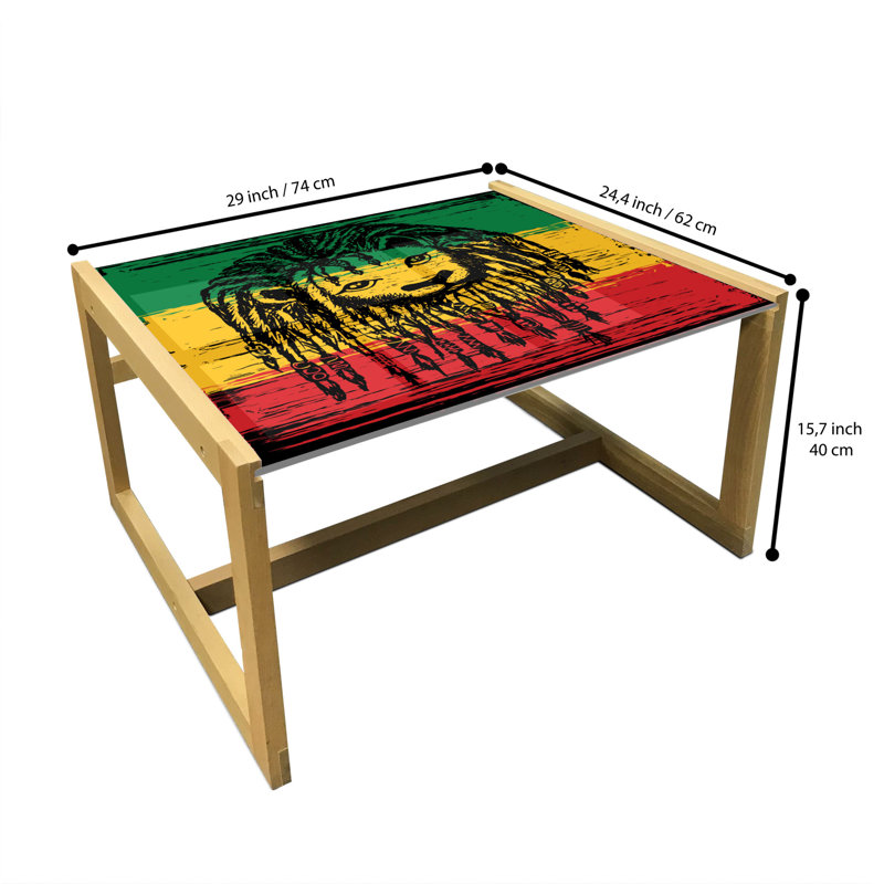 Jaason Trestle Coffee Table, 40cm H x 74cm W x 62cm D