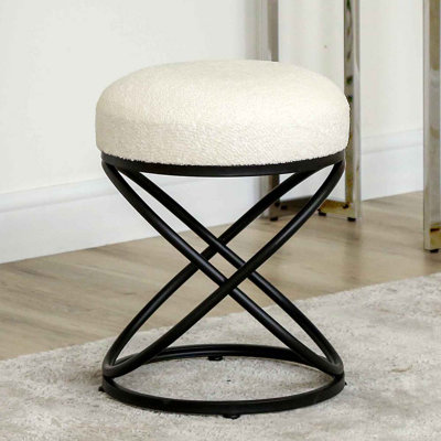 Adaku Iron Dressing Table Stool for Bedroom Furniture, Living Room Accent Stool