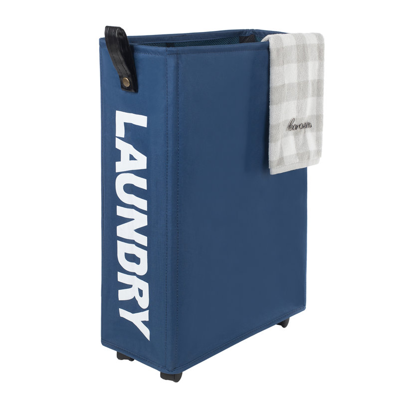 Grand panier à linge, Bleu marine, H 22 po x l 7 po x P 15 po