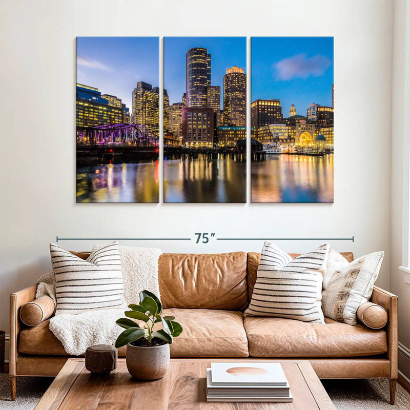 Horizon de Boston illuminé Sebbie, H 42 po x l 65 po