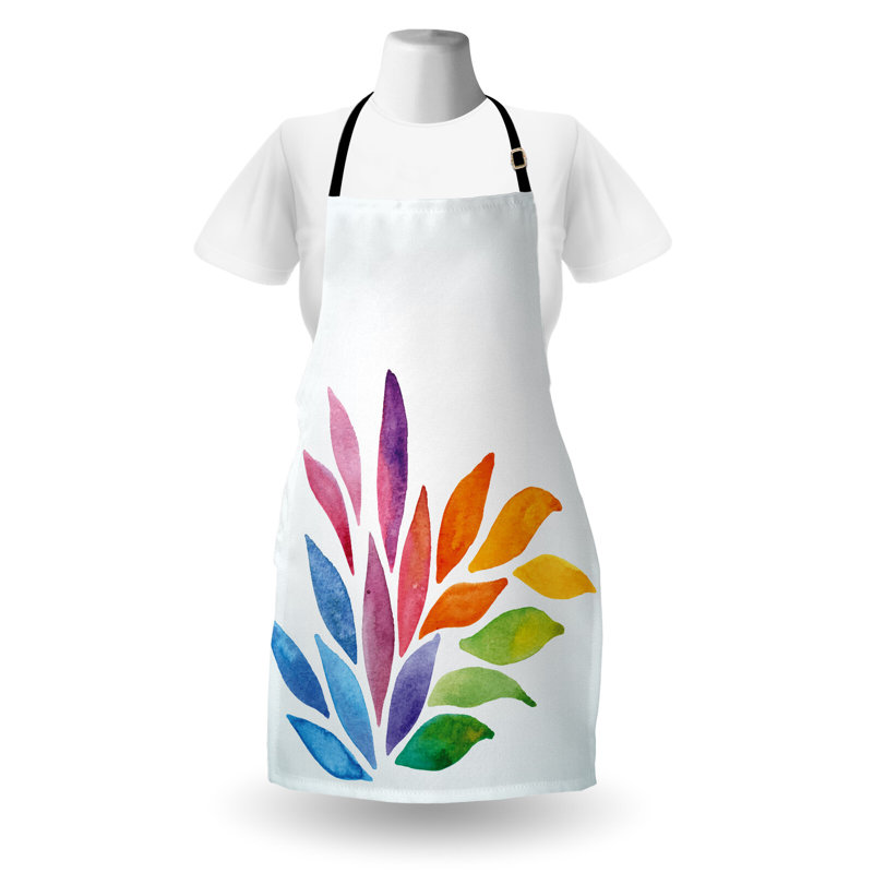 Multicolore, tablier floral East Urban Home unisexe, arc-en-ciel, adulte