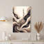 Art mural stylisé agave sur fond ondulé de vagues brunes et brunes-1518531864