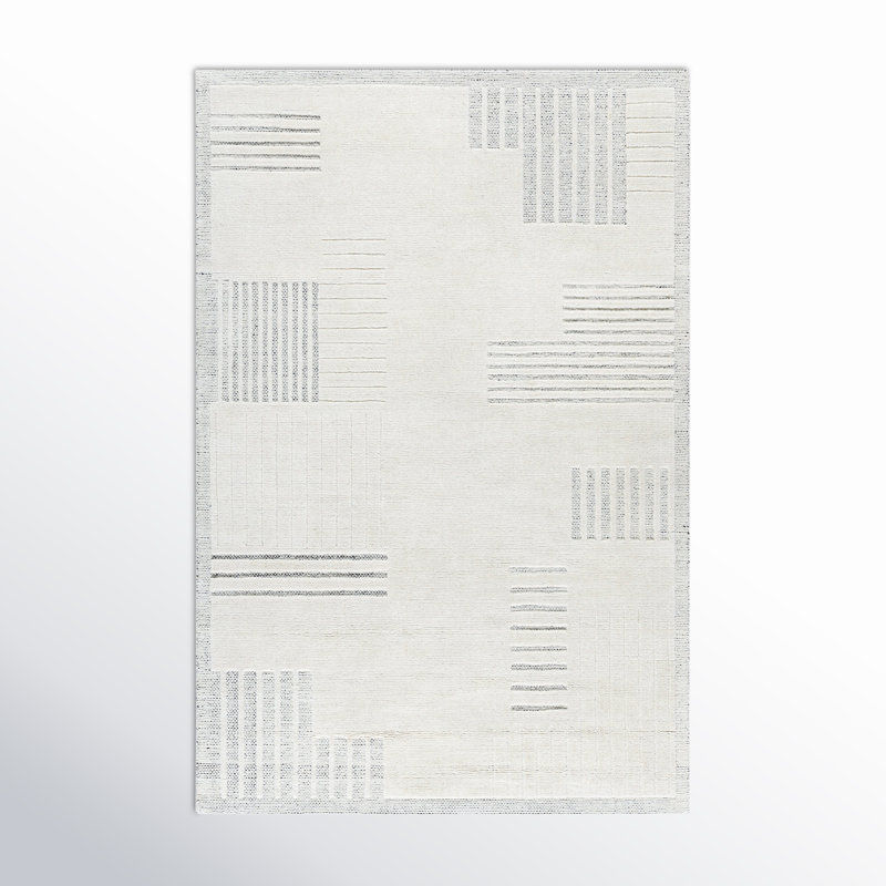 Ronaldo Hand-Loomed Abstract Wool Area Rug , Rectangle 5'7" x 6'