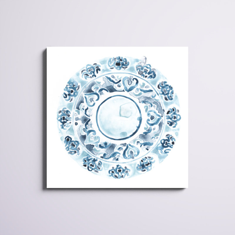 «Porcelain Design II», peinture sur toile, H 36 po x l 36 po