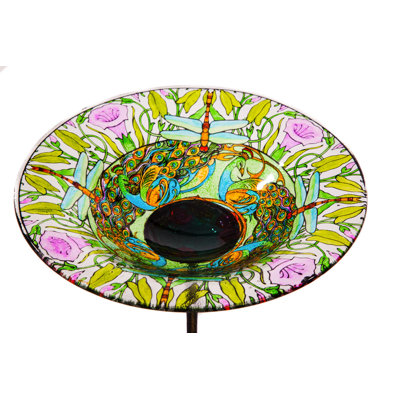 Bain d'oiseaux en verre Lahziri