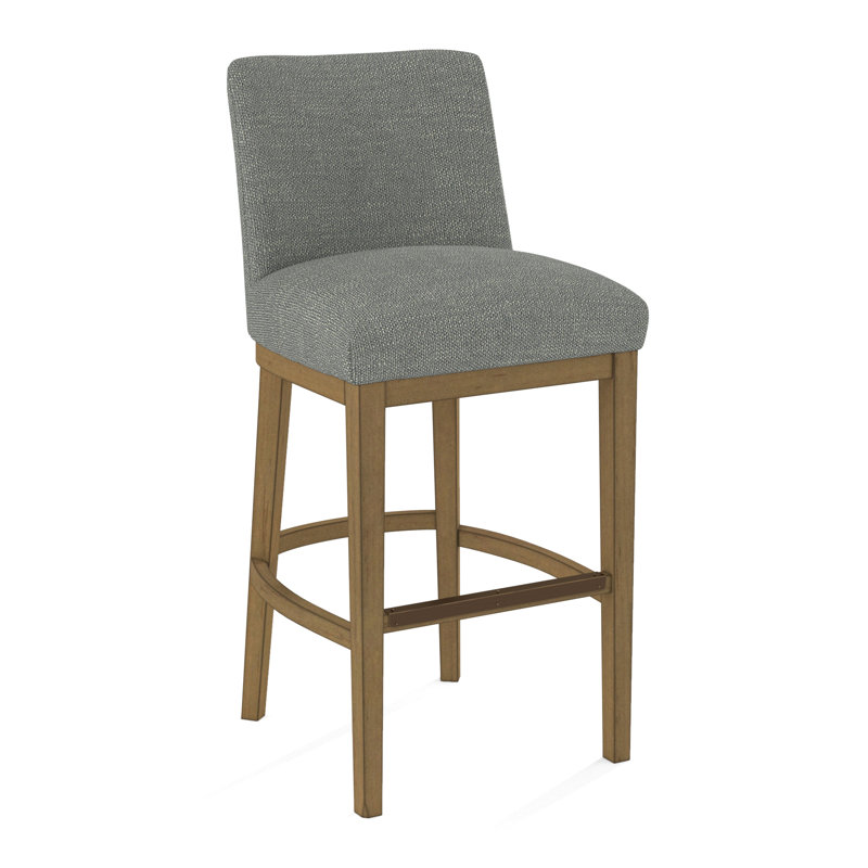 Upholstered Stool, Applause Choco Suisse, Beachwood