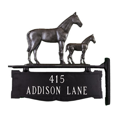 Plaque d'adresse pour pelouse sur 1 ligne