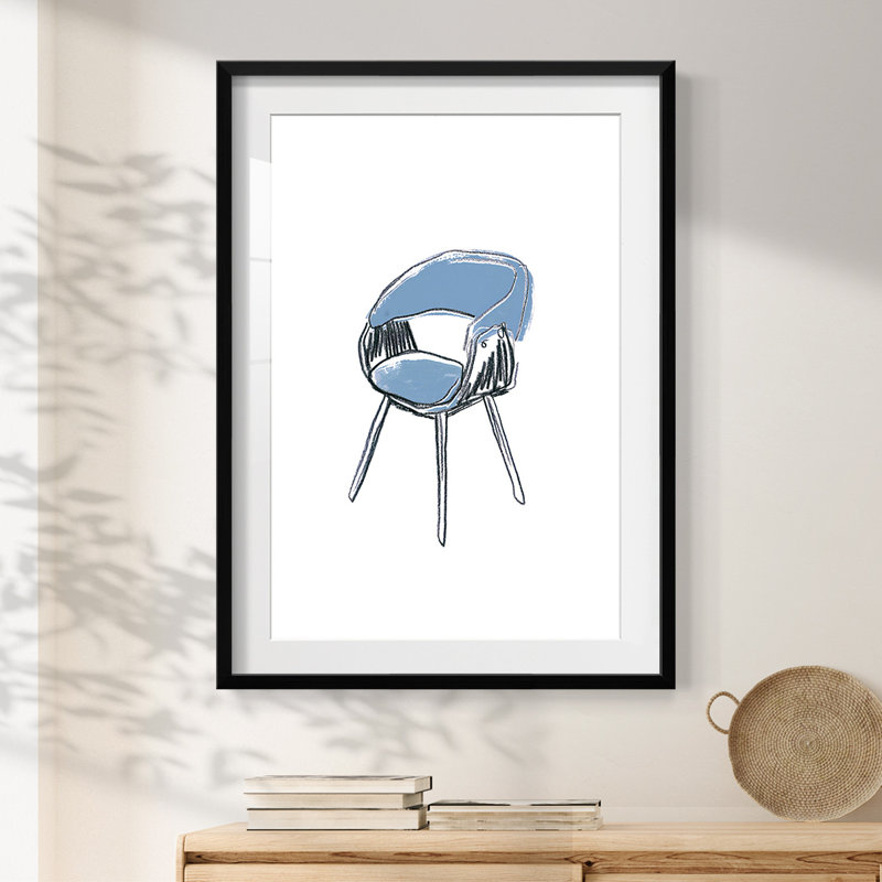 Take a Seat I -Framed Print, 28.5" H x 20.5" W, Black