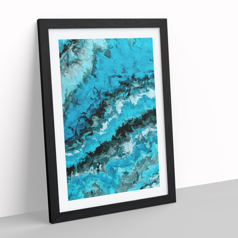Unfaltering Abstract - Single Picture Frame Print, Black Framed, 64cm H x 46cm W x 2cm D