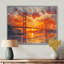 Impression d'art mural jaune et rouge Golden Gate Summer Sunset Glow III - Ponts-796027507-796027511
