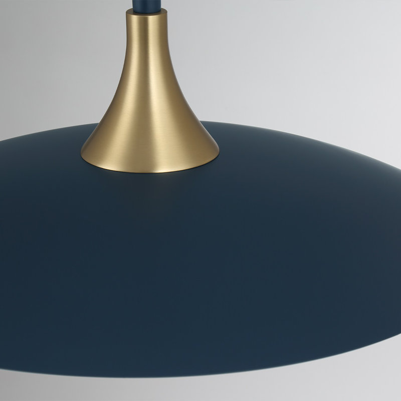 Luminaire suspendu 1 lumière Welsh, Bleu et noir