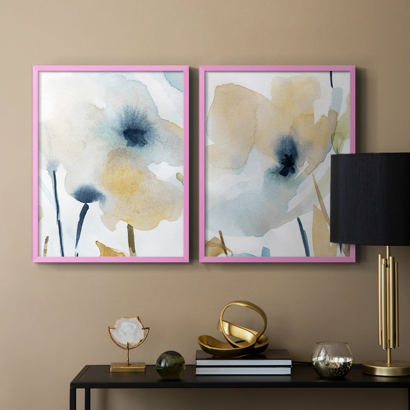 Blooming Wash I - impression encadrée de qualité supérieure - prête à être accrochée - aucun clou requis - aucun clou requis