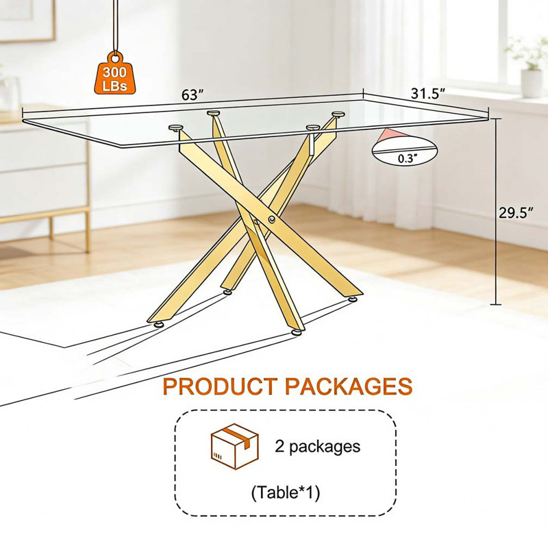 Table de salle à manger en verre