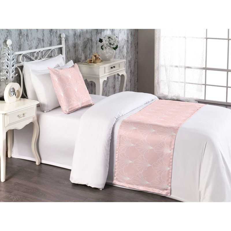 Ensemble de chemin de lit , Rose et blanc, Lit simple