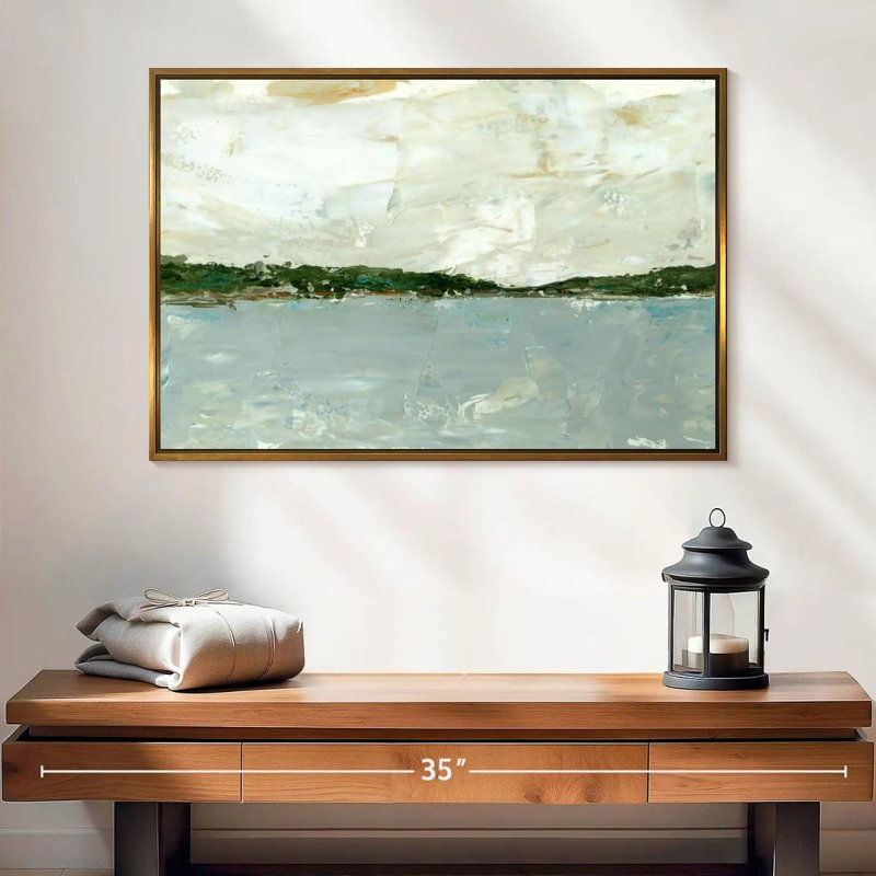 Vue panoramique I, Cadre flottant doré, 25 po x 17 po