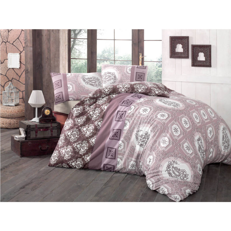 Cotton Blend Floral Duvet Cover, Full Duvet Cover + 2 Standard Pillowcases