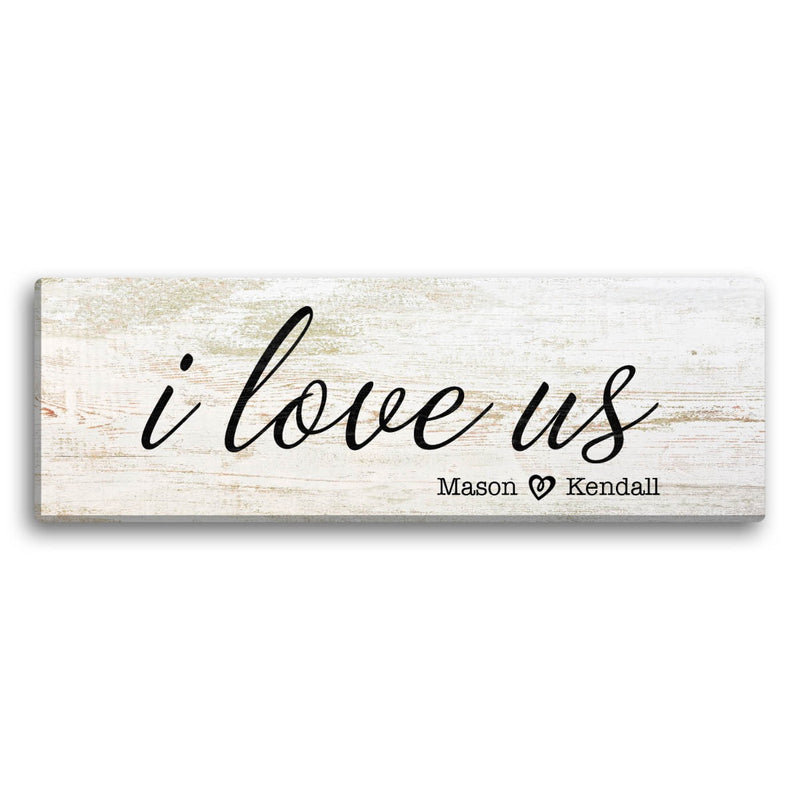 I Love Us Personalized Gallery Wrapped Canvas