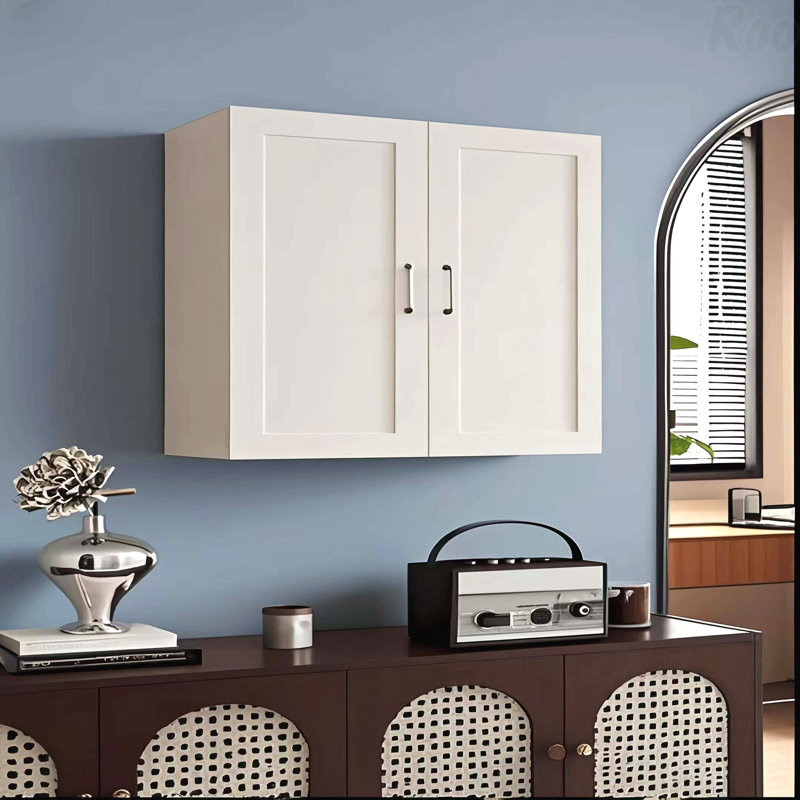 Armoire murale 30 po en bois massif 30 po avec 3 tablettes réglables prêtes à assembler pour la cuisine, la salle de bain et le garage