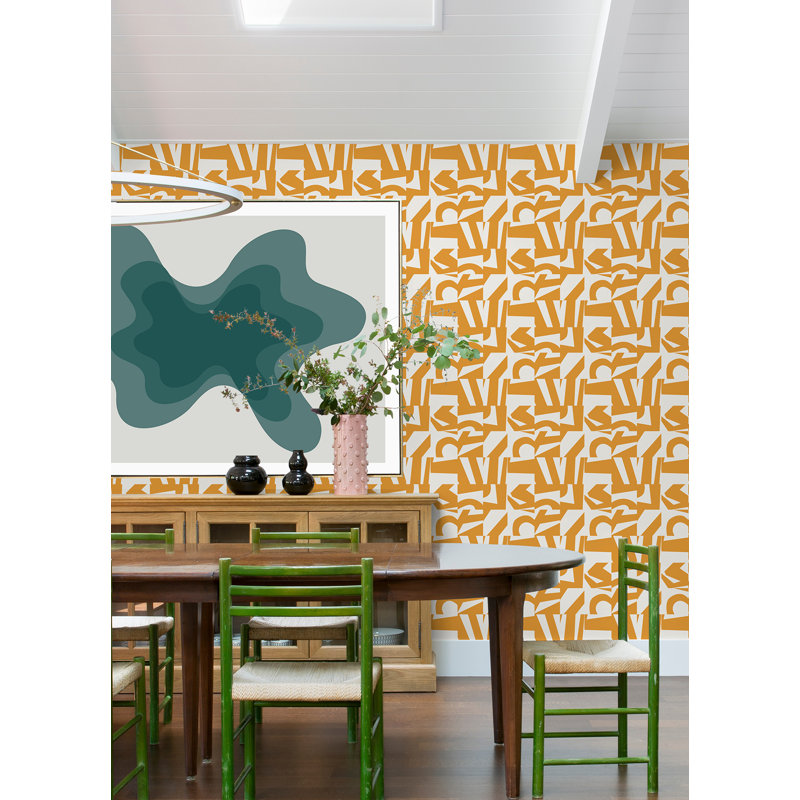 Rouleau de papier peint adhésif L 18 pi x l 20,5 po, Jaune