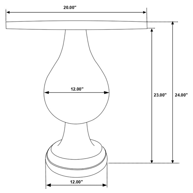 Table d'appoint piédestal noir, Noir