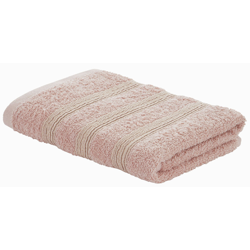 Lurex Bands Bath Towel, Pink/Grey