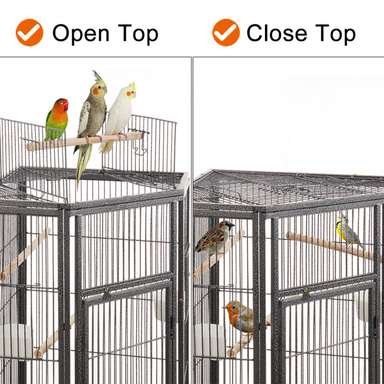 Tucker Murphy Pet™ Cartavious 20.4 Flat Top Hanging Bird Cage with Perch