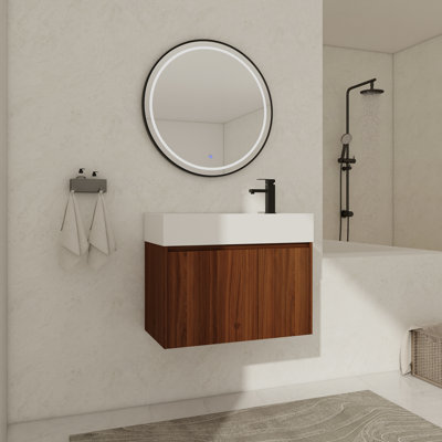 30'' Single Bathroom Vanity with Resin Top