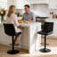 Swivel Upholstered Adjustable Height Counter Bar Stool with Backs for Kitchen Island-1663195319-1663195313