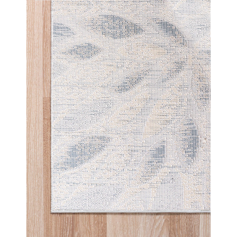 Tapis abstrait Aamia, Tapis de couloir 2 pi x 6 pi 1 po, Jaune