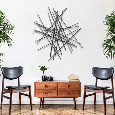 Art mural abstrait géométrique Avalon, décoration murale moderne, 35 po