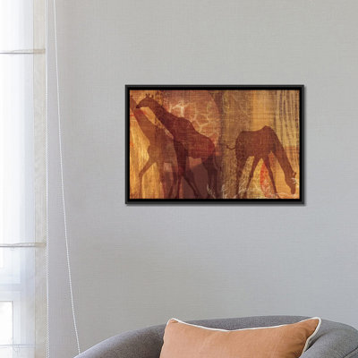 « safari silhouette iii », reproduction d’impression sur toile tendue